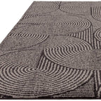 Muse 120x170cm Charcoal Swirl Rug MU01 Rug
