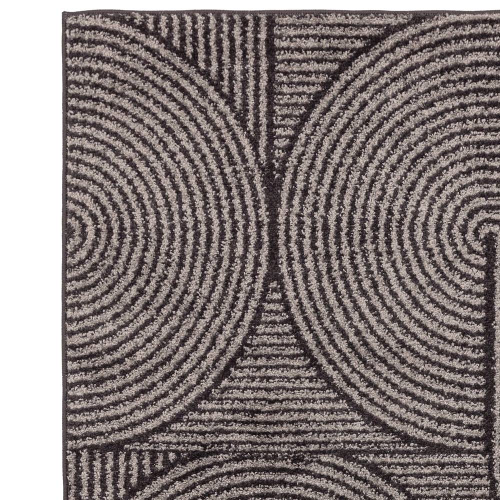 Muse 120x170cm Charcoal Swirl Rug MU01 Rug