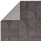 Muse 080x150cm Charcoal Swirl Rug MU01 Rug