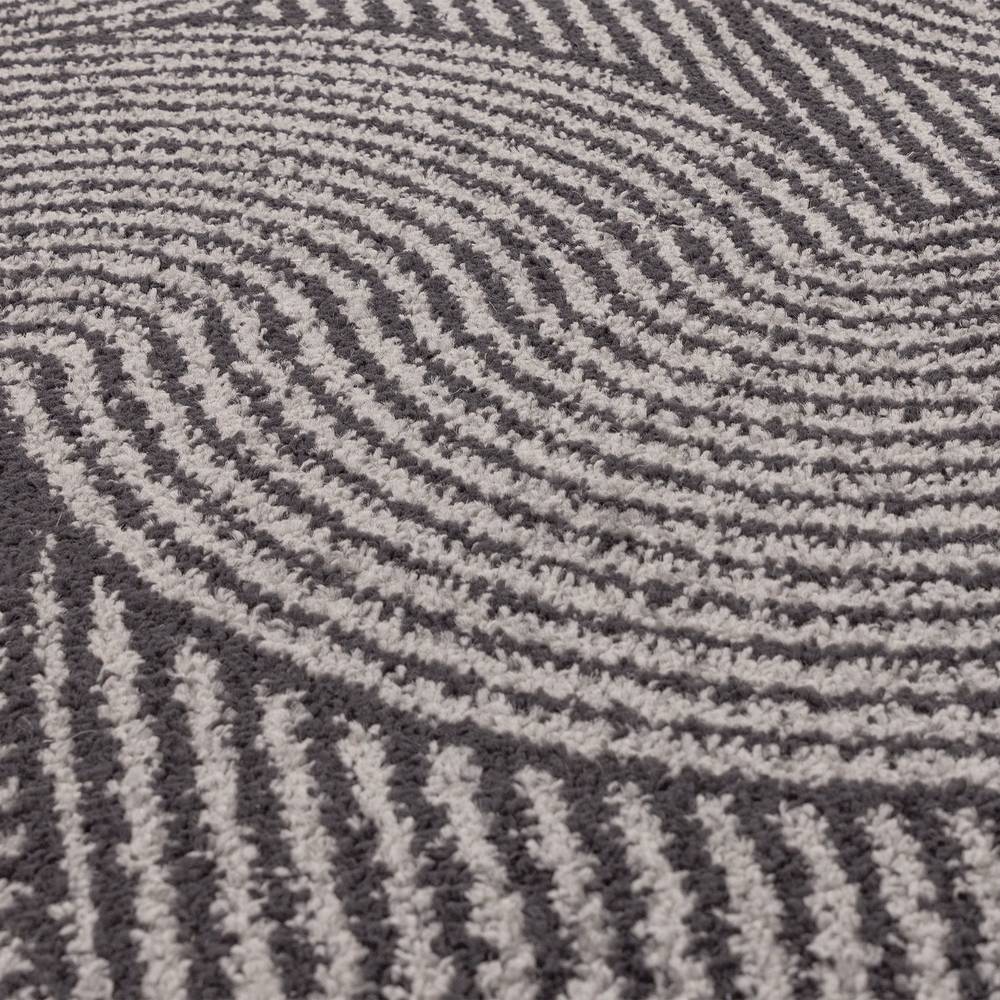 Muse 160x230cm Charcoal Swirl Rug MU01 Rug