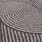 Muse 200x290cm Charcoal Swirl Rug MU01 Rug