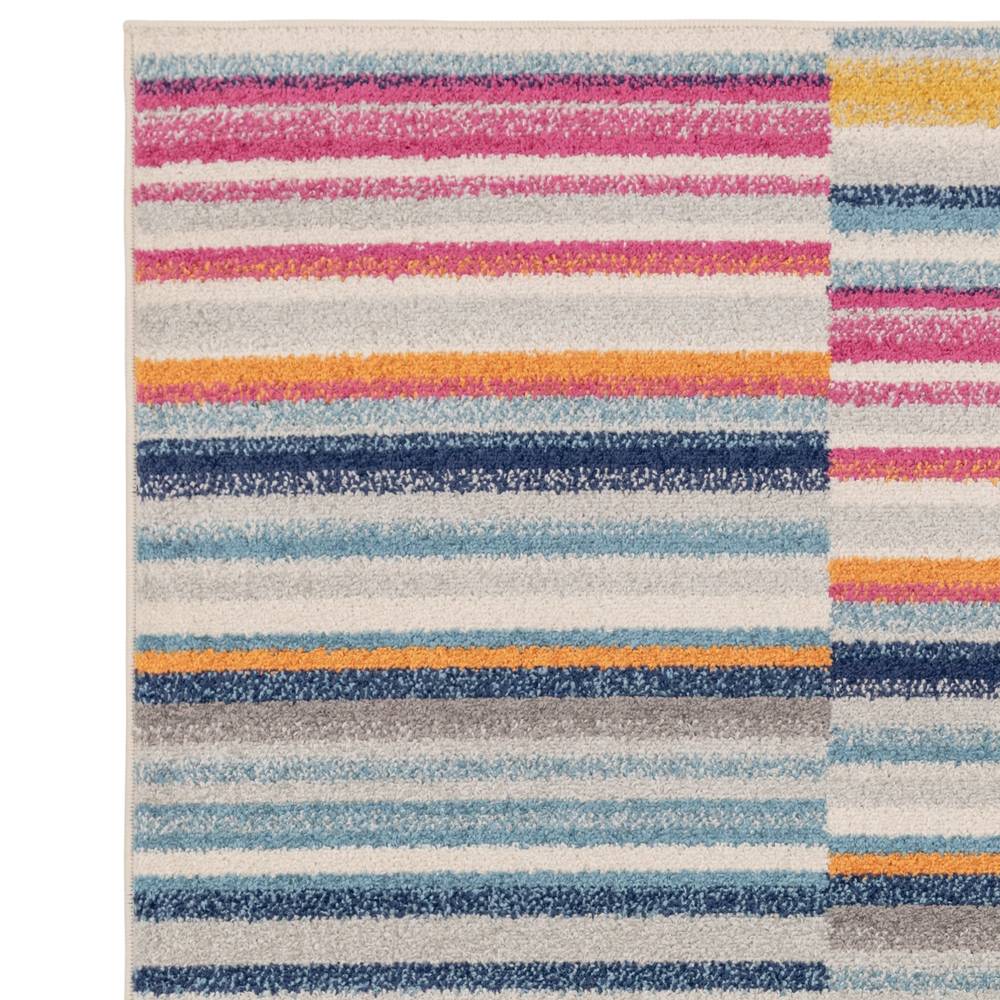 Muse 080x150cm Multi-Coloured Stripe Rug MU06 Rug