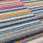 Muse 080x150cm Multi-Coloured Stripe Rug MU06 Rug