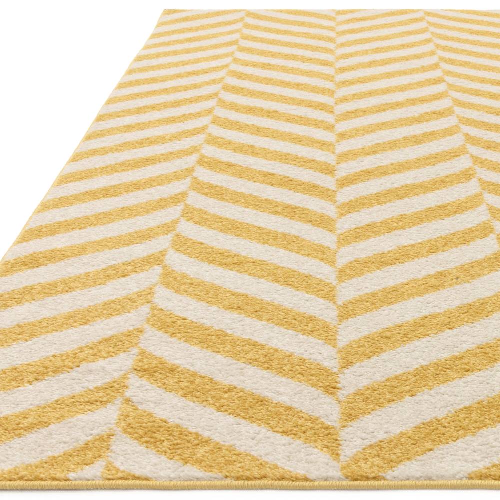 Muse 200x290cm Yellow Chevron Rug MU08 Rug