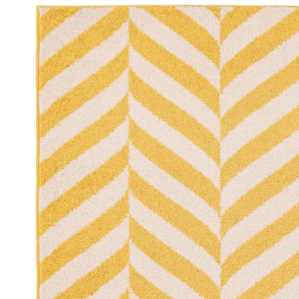 Muse 080x150cm Yellow Chevron Rug MU08 Rug