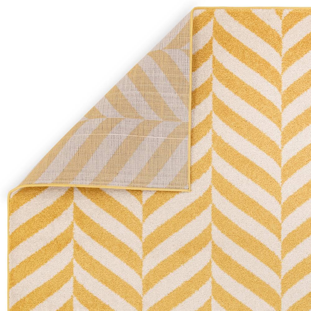 Muse 066x240cm Yellow Chevron Rug MU08 Rug