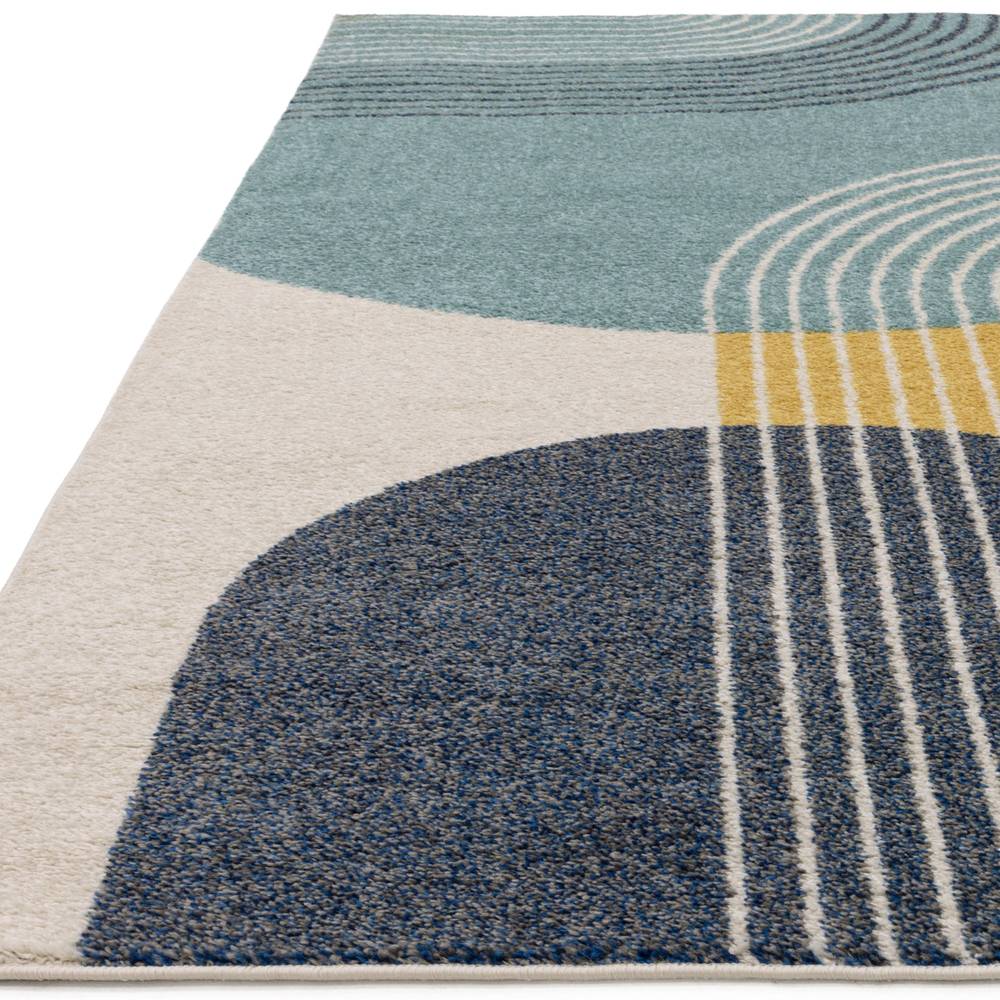 Muse 200x290cm Blue Retro Rug MU15 Rug