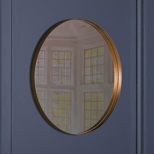50cm Gold Round Wall Mirror