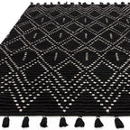 Nepal 200x290cm Black/Cream Diamond Rug Rug