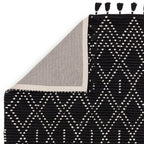 Nepal 200x290cm Black/Cream Diamond Rug Rug