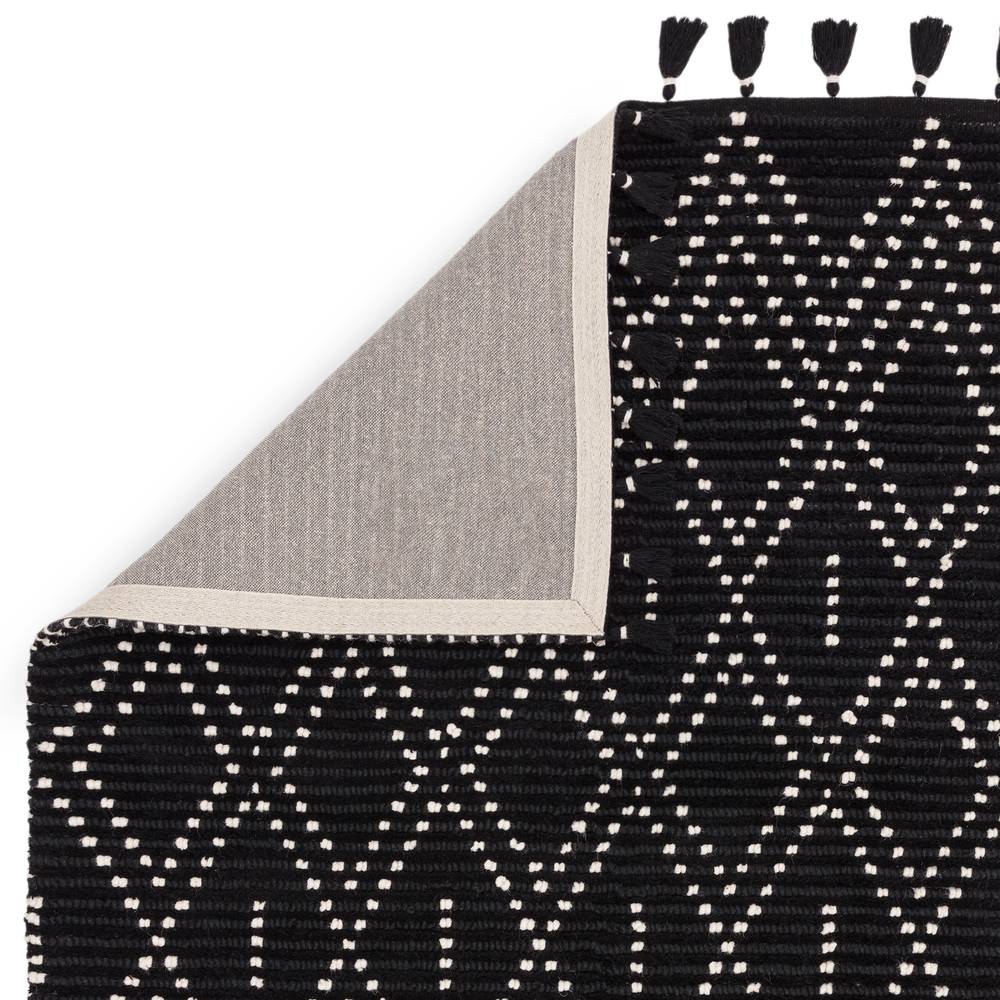 Nepal 120x170cm Black/Cream Diamond Rug Rug