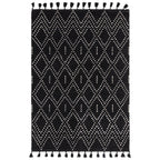 Nepal 200x290cm Black/Cream Diamond Rug Rug