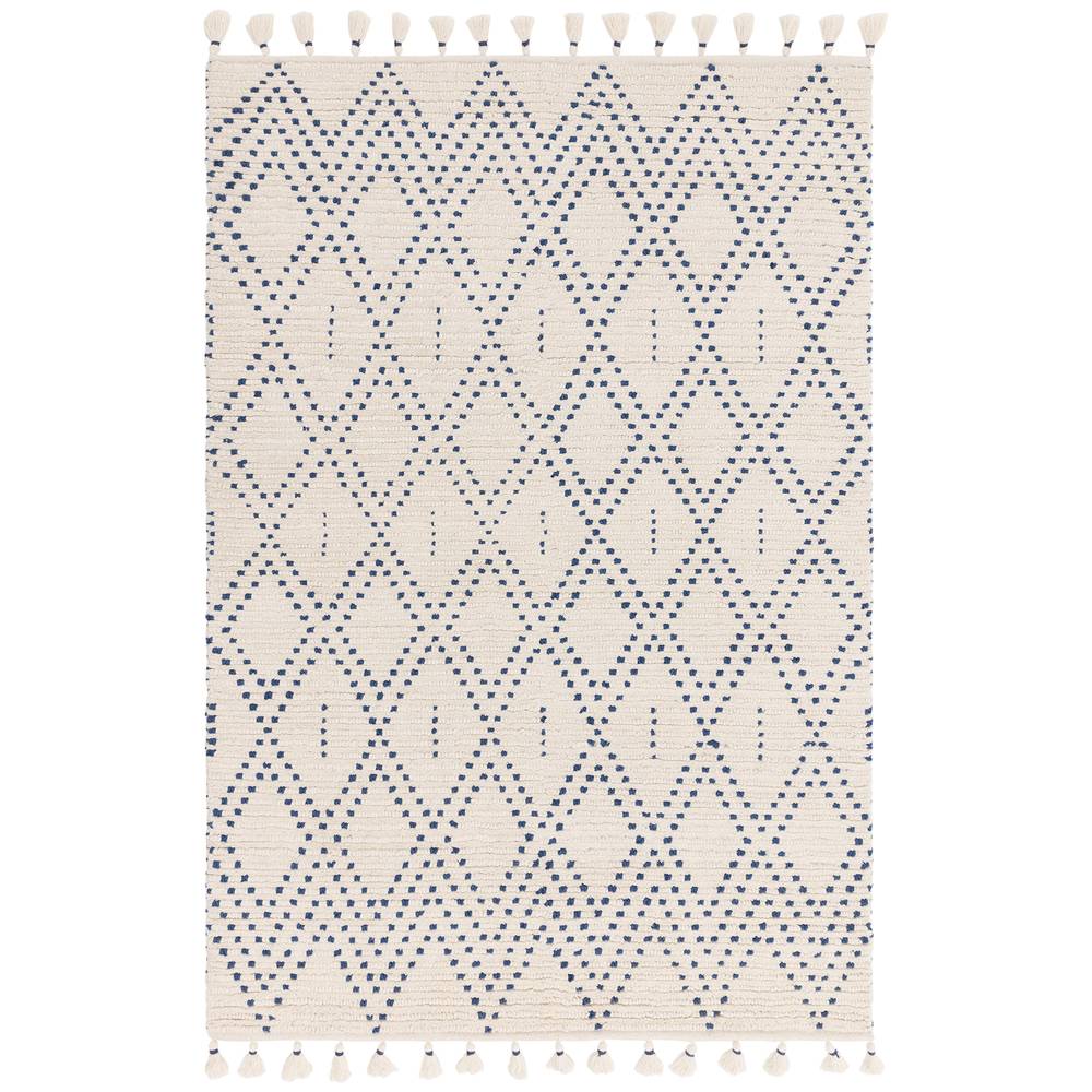 Nepal 160x230cm Cream/Blue Diamond Rug Rug