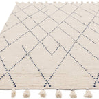 Nepal 200x290cm Cream/Blue Linear Rug Rug