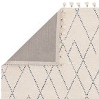 Nepal 120x170cm Cream/Blue Diamond Rug Rug