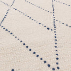 Nepal 200x290cm Cream/Blue Linear Rug Rug
