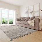 Nepal 120x170cm Grey/Black Diamond Rug Rug