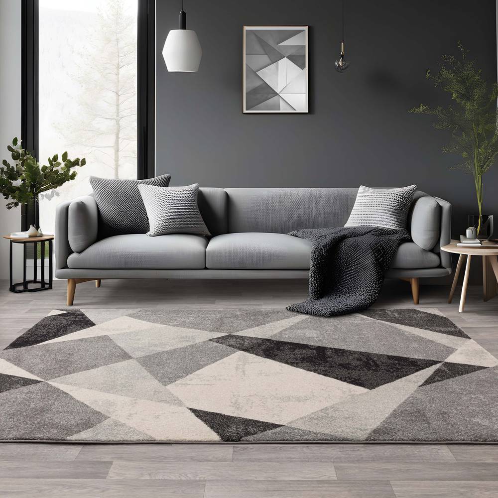 Nova 160x230cm Patio Grey Rug NV02 Rug