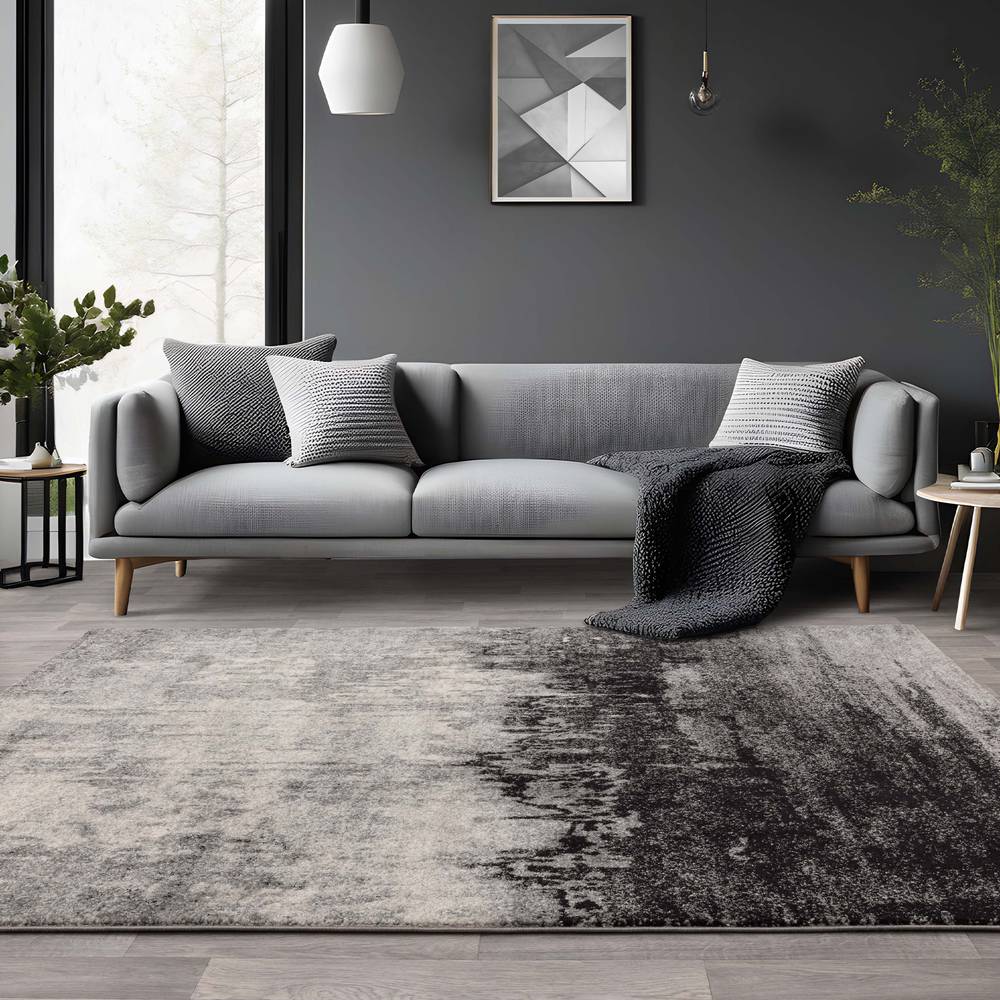 Nova 200x290cm Distress Grey Rug NV03 Rug
