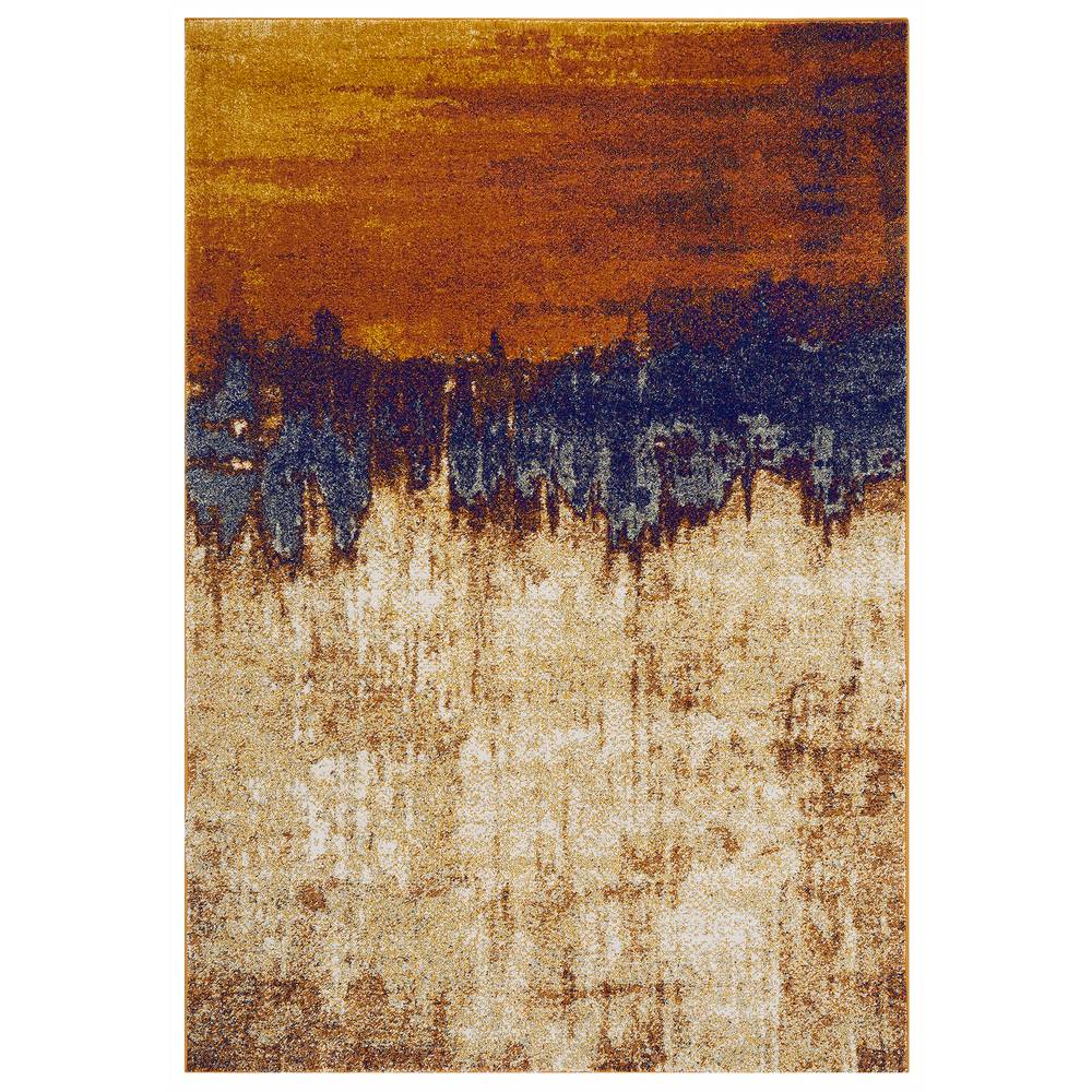 Nova 200x290cm Distress Orange Rug NV04 Rug