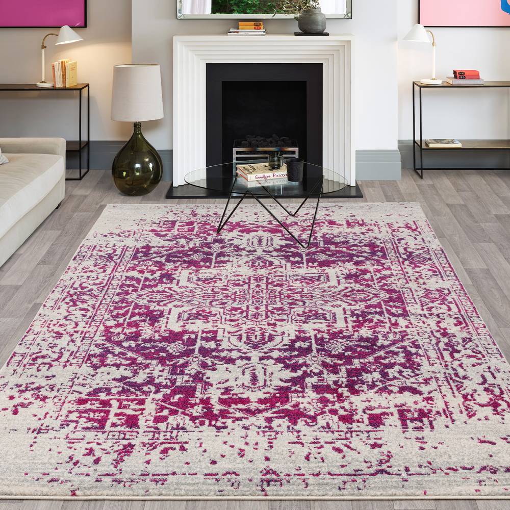 Nova 120x170cm Antique Fuchsia Rug NV08 Rug
