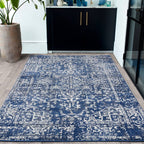 Nova 200x290cm Antique Navy Rug NV11 Rug