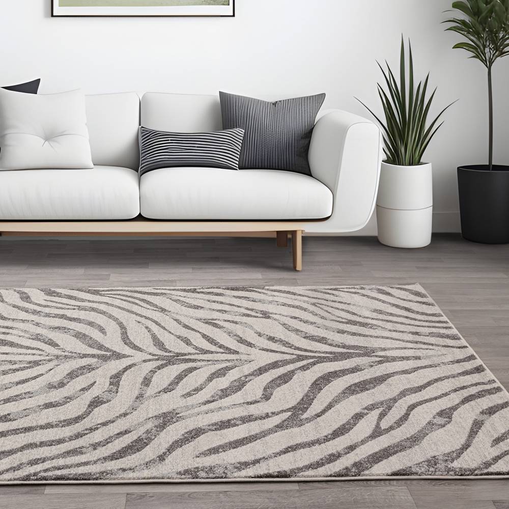 Nova 160x230cm Zebra Grey Rug NV27 Rug