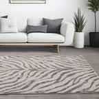 Nova 160x230cm Zebra Grey Rug NV27 Rug