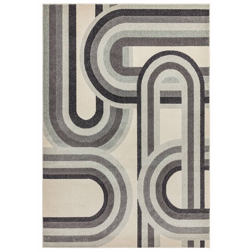 Nova 120x170cm Retro Grey Rug NV29 Rug