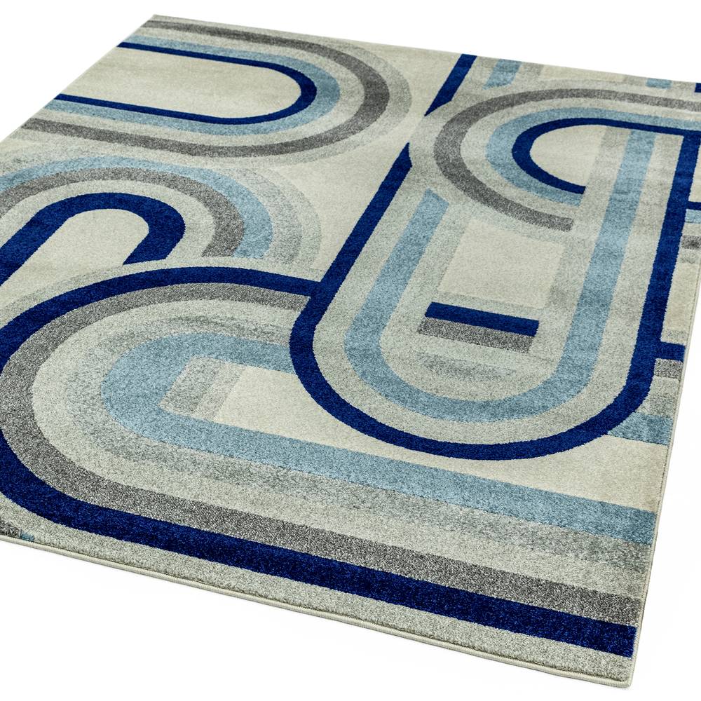 Nova 160x230cm Retro Blue Rug NV30 Rug