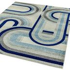 Nova 200x290cm Retro Blue Rug NV30 Rug