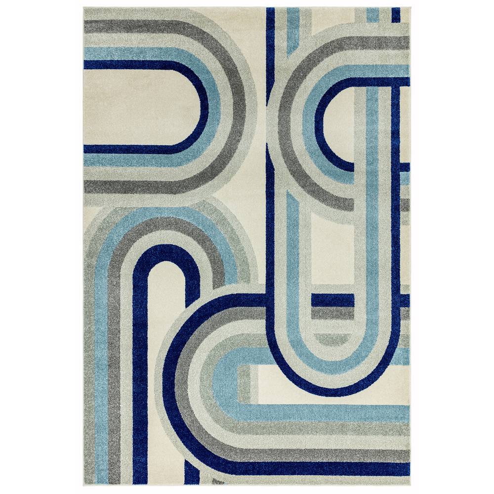 Nova 160x230cm Retro Blue Rug NV30 Rug