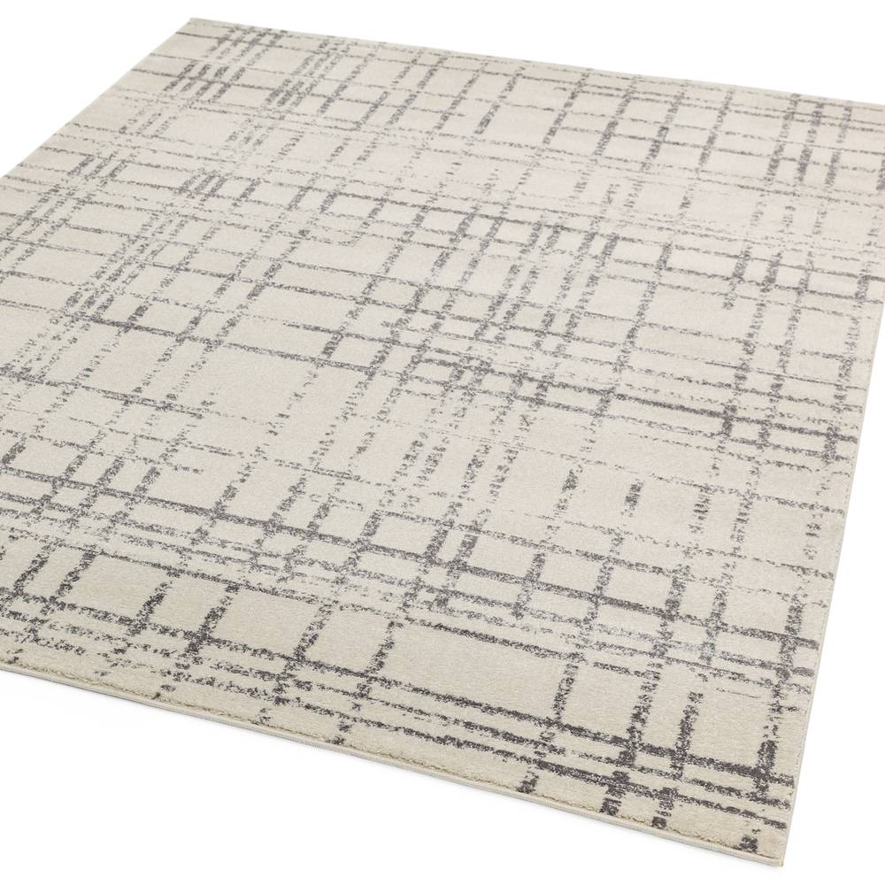 Nova 200x290cm Grid Grey Rug NV31 Rug