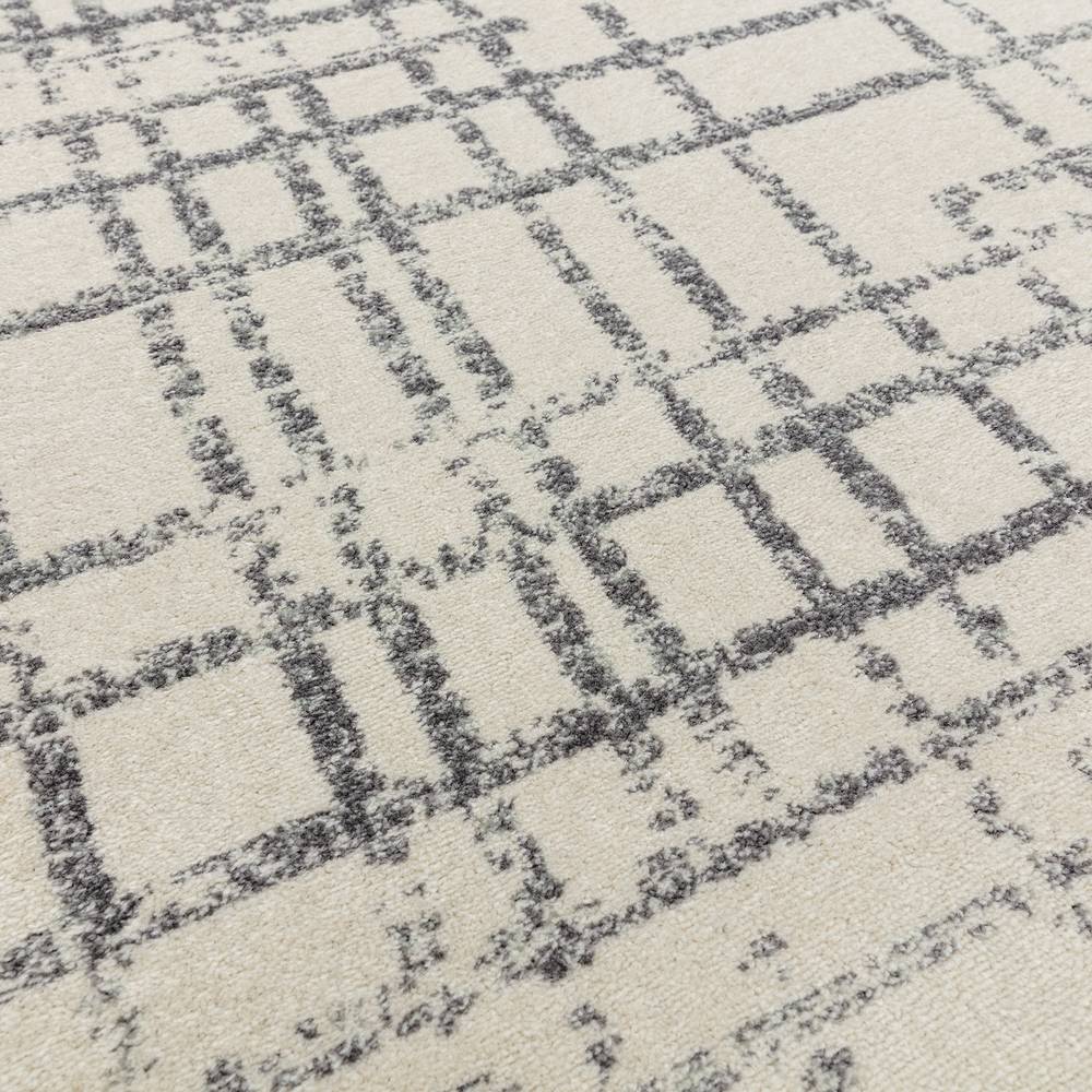 Nova 120x170cm Grid Grey Rug NV31 Rug