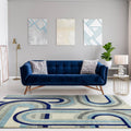 Nova 200x290cm Retro Blue Rug NV30 Rug