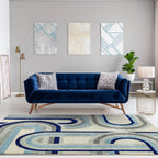 Nova 200x290cm Retro Blue Rug NV30 Rug