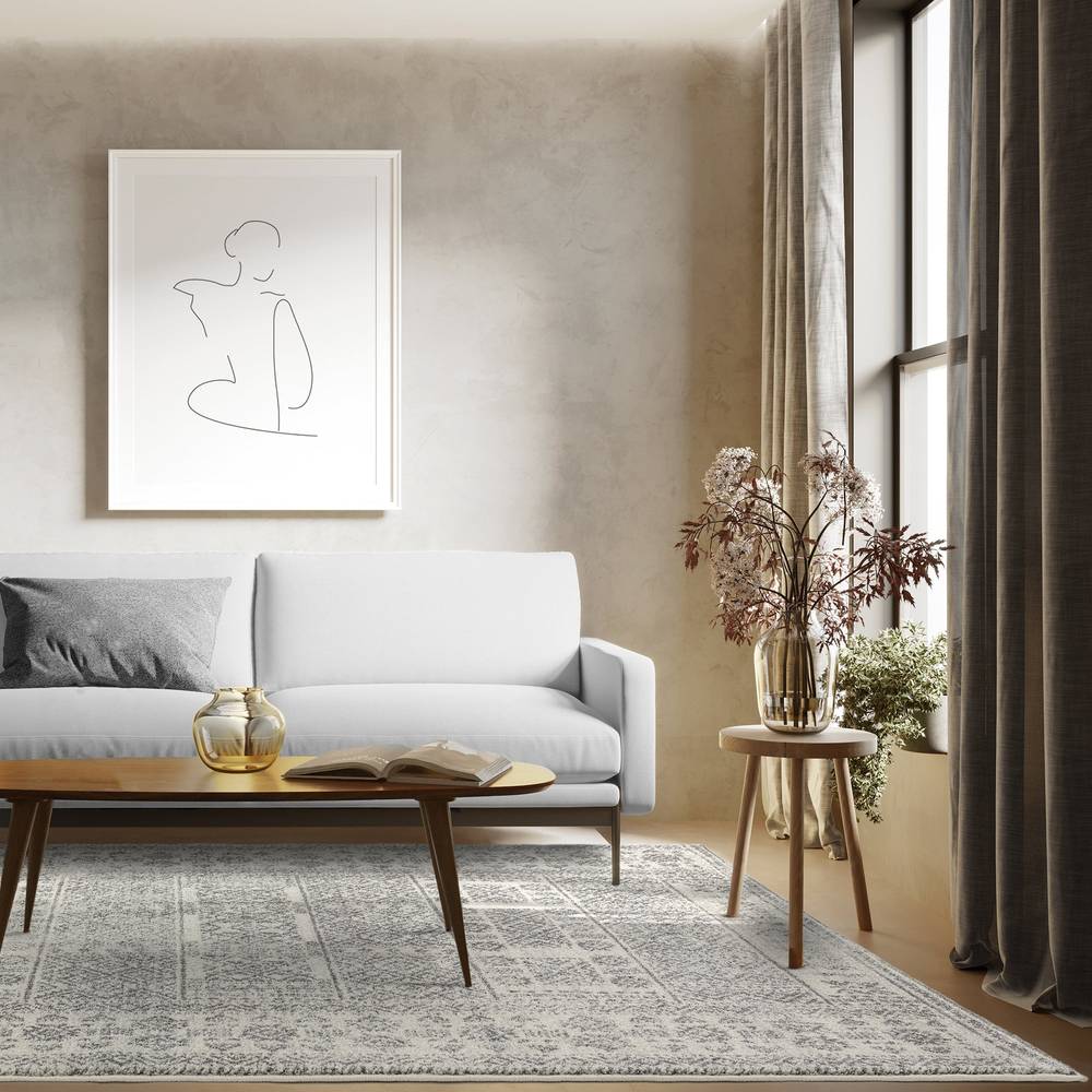 Nova 200x290cm Tribal Grey Rug NV33 Rug
