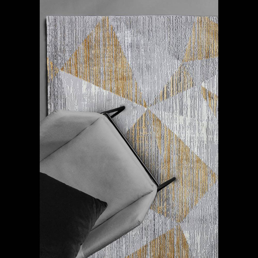 Orion 200x290cm OR12 Blocks Yellow Rug