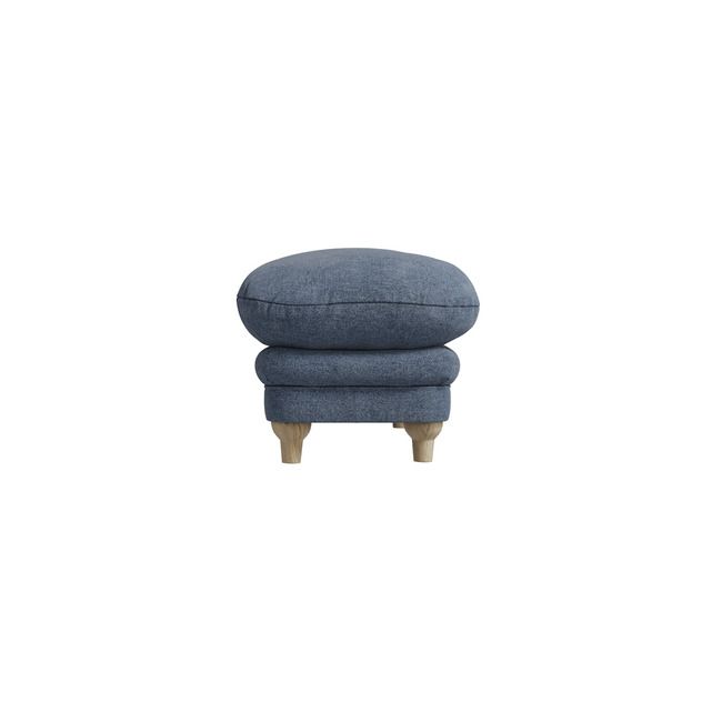 PLUMPTON FOOTSTOOL DENIM BLUE WEAVE