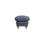 PLUMPTON FOOTSTOOL DENIM BLUE WEAVE