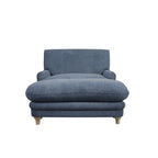 PLUMPTON FOOTSTOOL DENIM BLUE WEAVE