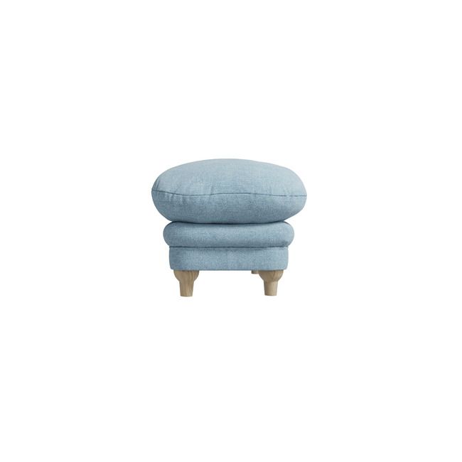 PLUMPTON FOOTSTOOL DUCK EGG BLUE WEAVE