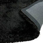 Plush Rug 140x200cm Black Rug