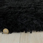 Plush Rug 160x230cm Black Rug