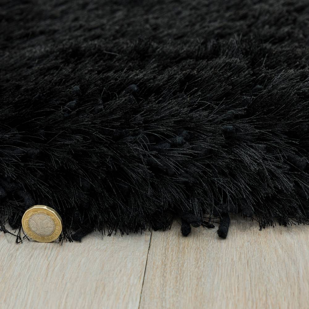 Plush Rug 160x230cm Black Rug