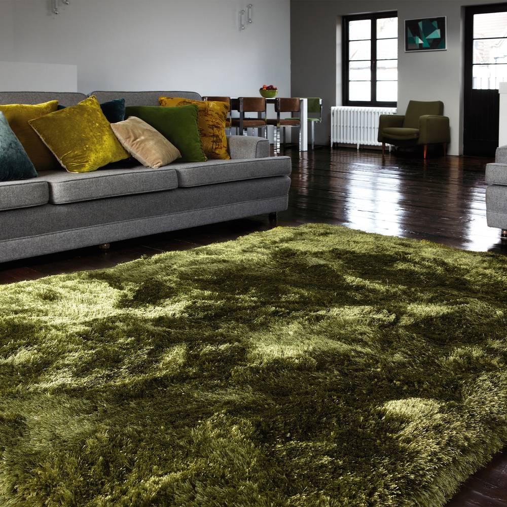 Plush Rug 070x140cm Green Rug