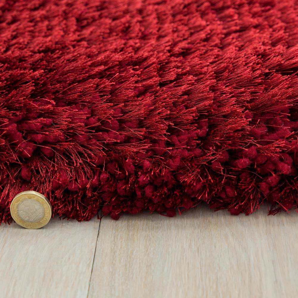 Plush Rug 160x230cm Red Rug