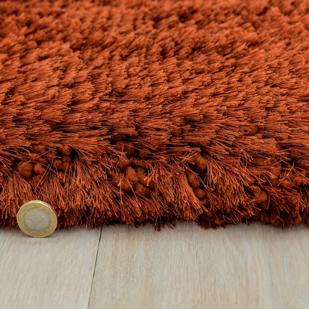 Plush Rug 070x140cm Rust Rug