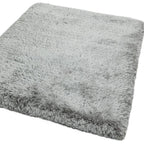 Plush Rug 070x140cm Silver Rug