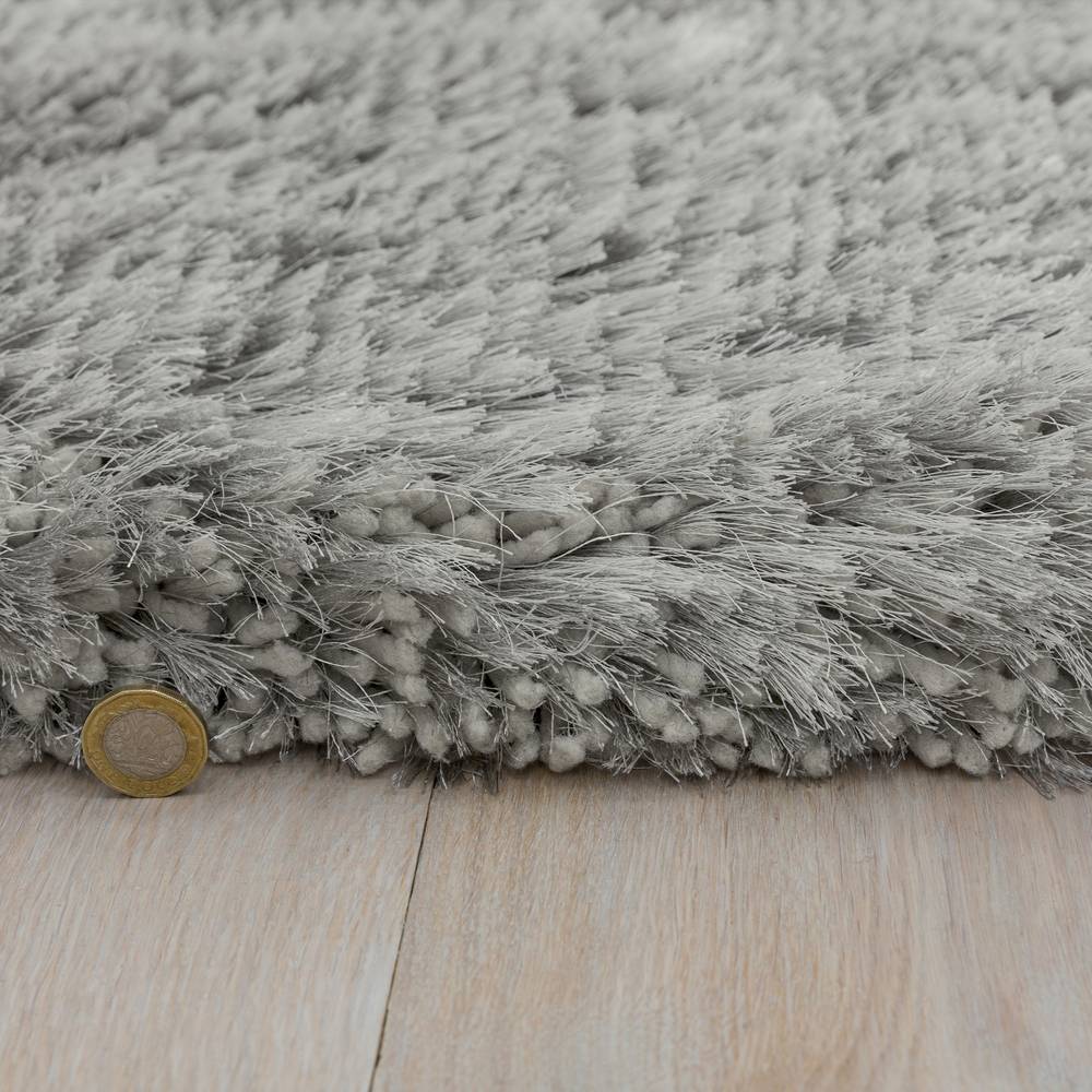 Plush Rug 070x140cm Silver Rug